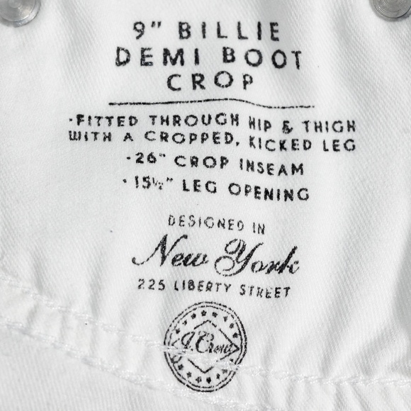 NWOT: J.Crew Women's 9" Billie Demi Boot Crop Jean in White Wash; Size 28 - Picture 9 of 16